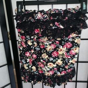 Floral tube top